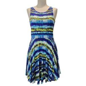 Cynthia Rowley Blue, Green and White Design Sundress